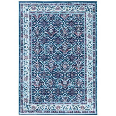 Safavieh 8 x 10 ft. Brentwood Transitional Rectangle Power Loomed Rug Navy & Red BNT870N-8